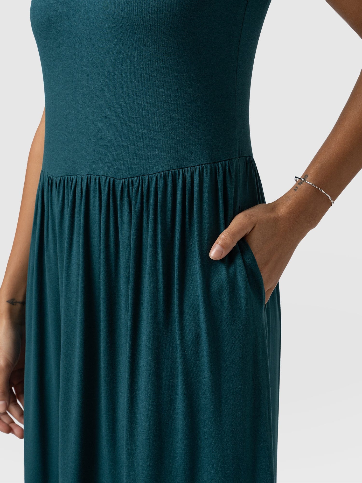 Greenwich Dress Short Sleeve - Deep Green